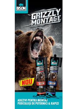 BISON Grizzly Montage Adezivi de montaj periculos de puternici si rapizi 