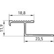 Profil pentru treaptă AL2100, din aluminiu, incorporabil, Auriu,  2,5m