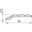 Profil de trecere pentru diferență de nivel 4721, din aluminiu, Argintiu, 2,7m