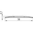 Profil trecere aluminiu, 0,9m, argintiu