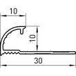 Profil Colțar exterior TRA100/00, din aluminiu, Argintiu, 10mmx2,5m