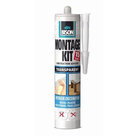 Adeziv pentru construcții BISON Montage Kit, transparent, 310g