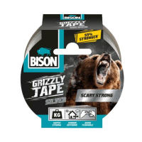 Bandă adezivă texturată profesională BISON Grizzly Tape, argintiu, 48mmx10m