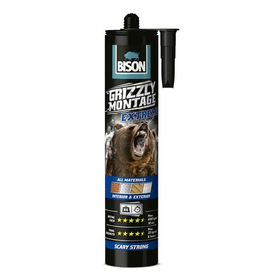 Adeziv MS polimer superior BISON Grizzly Montage Extreme, alb, 435g