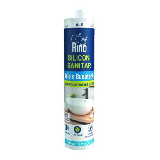 Silicon Sanitar RINO, 280ml, alb 