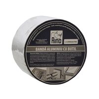 Bandă de etanșare din aluminiu cu butil RINO, 1,1mmx100mmx10m