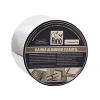 Bandă de etanșare din aluminiu cu butil RINO, 1,1mmx150mmx10m