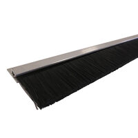 Profil aluminiun cu perie pentru ușă garaj, IBS 50 ELLEN, cu șuruburi, 1m, 30mm