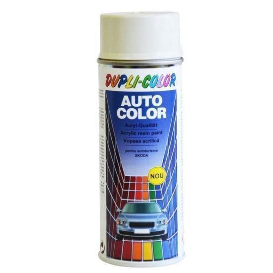 Vopsea spray retuș auto nemetalizată DUPLI-COLOR Skoda, alb candy 1026, 400ml