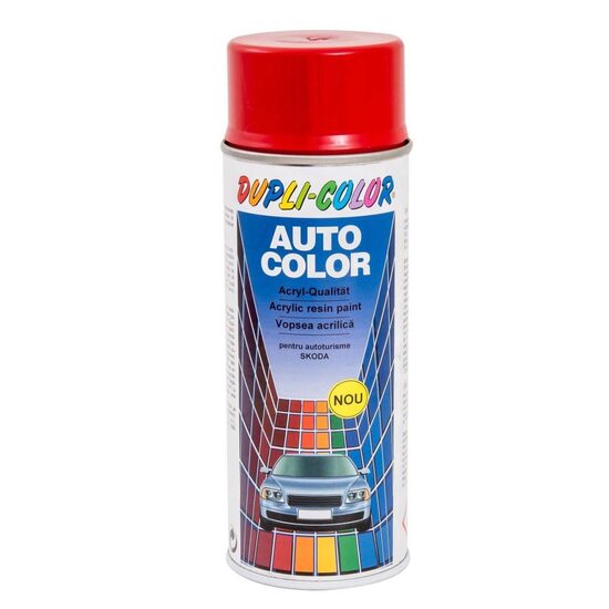 Vopsea spray retuș auto nemetalizată DUPLI-COLOR Skoda, roșu corrida 8151, 400ml