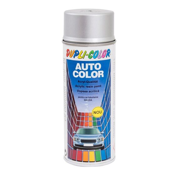 Vopsea spray retuș auto metalizată DUPLI-COLOR Skoda, argintiu briliant 9156, 400ml