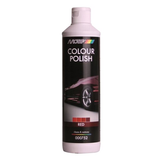 Polish color pentru suprafețe vopsite MOTIP Colour Polish, 500ml, roșu închis