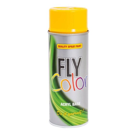 Vopsea spray decorativă FLY COLOR, RAL 1023 galben trafic, 400ml
