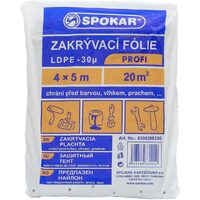 Folie de protecție dinLDPE SPOKAR, pentru diverse suprafețe, 4mx5m, 30microni