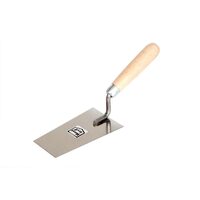 Mistrie trapezoidală din inox cu mâner din lemn, 160mm