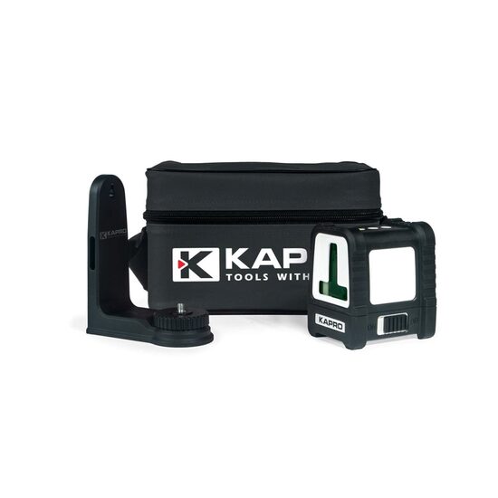 Nivelă cu laser verde KAPRO, 870G, 2 raze, rezistentă la apă IP65