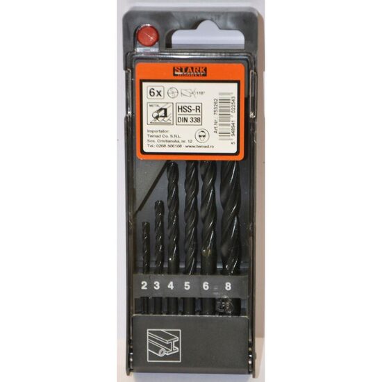 Set 6 burghie pentru metal STARK BOHRER 2-8mm