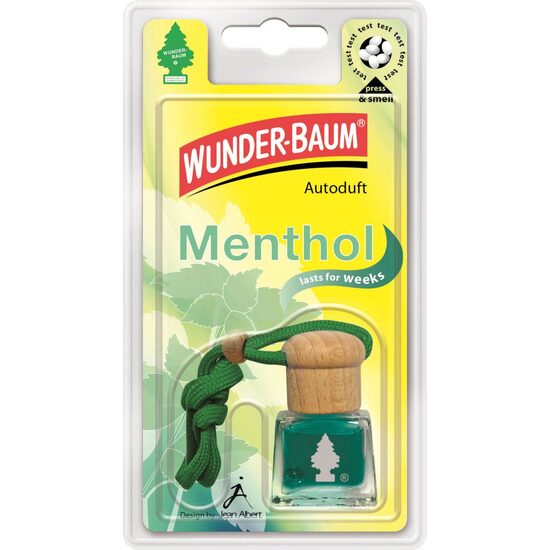 Odorizant auto WUNDER-BAUM Menthol, sticluță, parfum de mentă