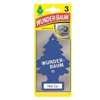 Odorizant auto WUNDER-BAUM New Car, brăduț, parfum din lemn de santal și vanilie, 3 bucăți