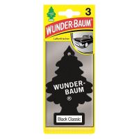 Odorizant auto WUNDER-BAUM Black Classic, brăduț, parfum de cedru, 3 bucăți