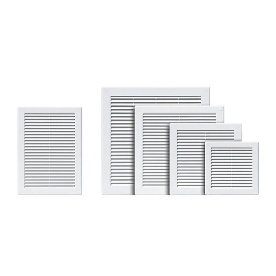 Grilă de aerisire simplă cu plasă KARRO, 150mmx150mm