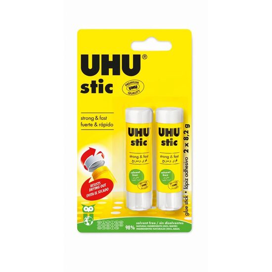 Lipici pentru hârtie UHU stic, 2x8,2g