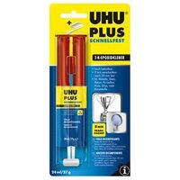 Adeziv universal epoxidic bicomponent UHU Plus Schnellfest, transparent, 24ml