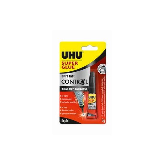 Adeziv instant cianoacrilat UHU Super Glue Control, 3g
