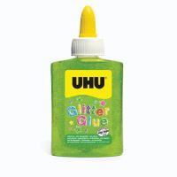 Adeziv colorat cu particule de sclipici UHU Glitter Glue, verde, 90g 