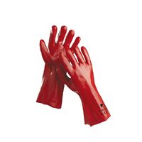 Mănuși tricot imersate în PVC RedstartLight HS-04-004, 10, roșu