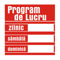 Indicator Program de lucru, 20cmx20cm, PVC