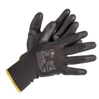 Mănuși cu peliculă din poliuretan BuntingLight Black HS-04-003, negru, 7