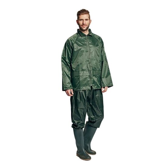 Costum impermeabil din poliester/PVC Carina, verde, 2xL