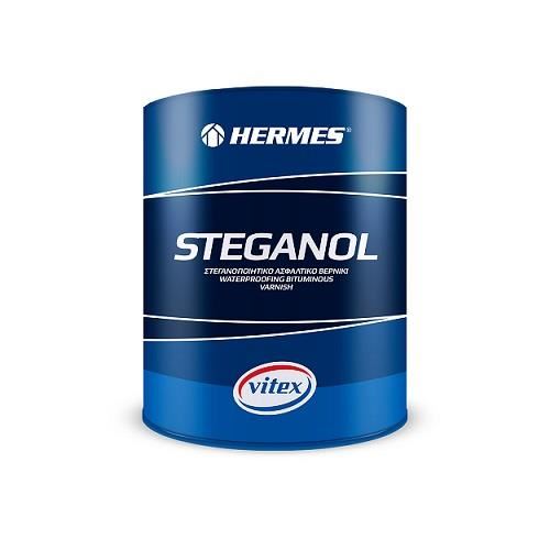 Lac asfaltic hidroizolant pe bază de bitum și solvenți Hermes Steganol, 1L
