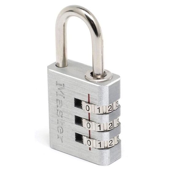 Lacăt bagaje din aluminiu solid MASTERLOCK 7630EURD, corp 30mm, clasă securitate 4/10, cifru