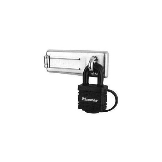 Sistem de închidere cu tije suport pentru fixarea lacătelor cu lacăt inclus MASTERLOCK 7804704EURD, clasă securitate 5/10