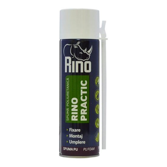 Spumă poliuretanică RINO Practic, 480ml, cu aplicator