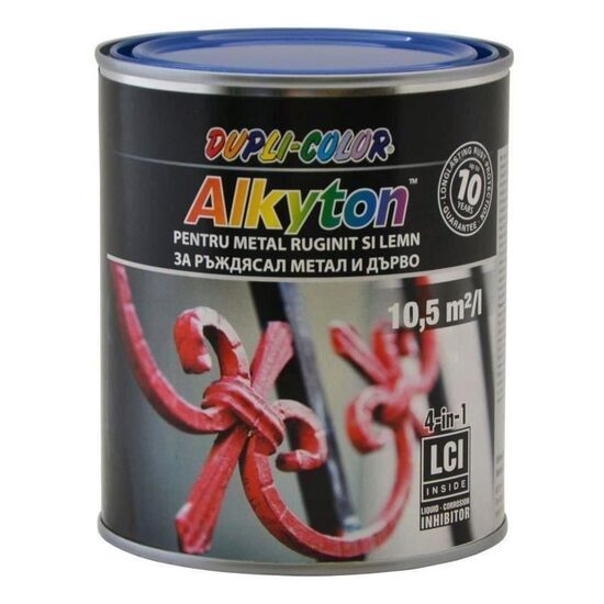 Vopsea antirugină DUPLI-COLOR Alkyton, albastru RAL5010, 0,75L