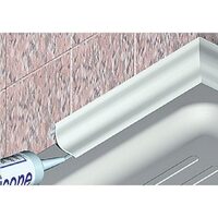Profil colț din PVC porțelanat ARCANSAS Coprisil, neperforat, alb, 3m