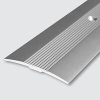 Profil de trecere din aluminiu 2829, antiderapant, 37,5mm, Argintiu, 2,7m