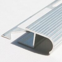 Profil pentru treaptă AL2110, din aluminiu, incorporabil, semi-rotund, 2m 