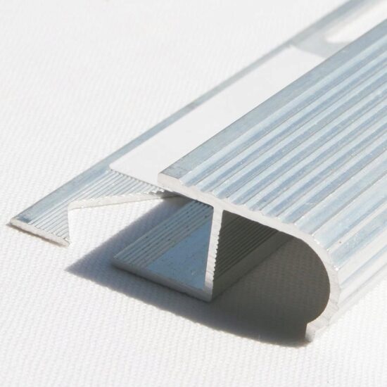 Profil pentru treaptă AL2110, din aluminiu, incorporabil, semi-rotund, 2m 