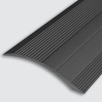 Profil de trecere pentru diferență de nivel TVA25, din aluminiu, Grafit, neperforat, 2,7m