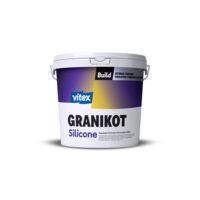 Tencuială siliconică VITEX Granikot, baza transparentă, Flat/Granulată 1,5mm, 25kg