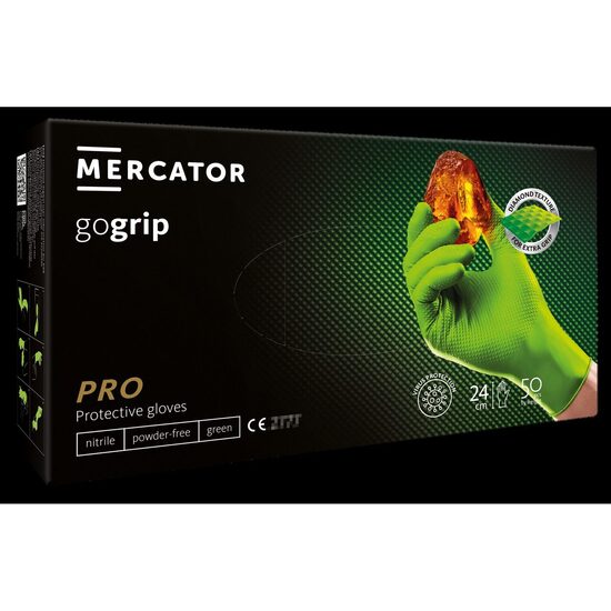 Mănuși nitril GOGRIP verde, 2XL, 50 buc