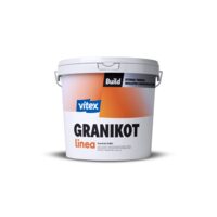 Tencuială acrilică VITEX Granikot, baza albă, Flat/Granulată 1mm, 25kg
