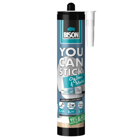 Adeziv PREMIUM pentru metal, sticlă, oglinzi BISON You Can Stick, 435g