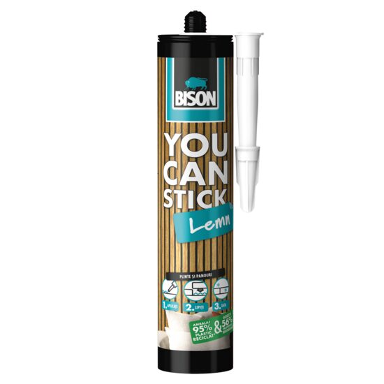 Adeziv PREMIUM pentru lemn BISON You Can Stick, 435g