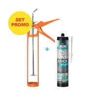 Set promo You Can Stick adeziv MS polimer pentru piatră 440g + pistol