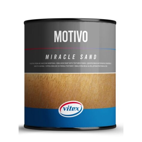 Vopsea pe bază de apă cu finisaj texturat VITEX Motivo Miracle Sand, Gold 2.175L